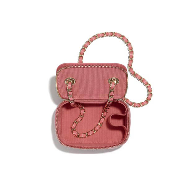 シャネル クラシック スモール ヴァニティー ケース コーラル ロゴ AP1340 Y04059 NA106